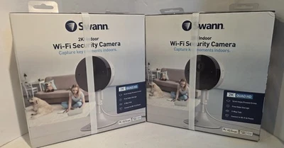 NUEVO EN CAJA JUEGO DE (2) Swann SWIFI-2KICAM-US 2K Quad HD Cámara de Seguridad Interior WIFI  Foto 1 de 3