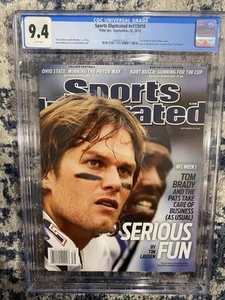 Tom Brady & Randy Moss Sports Illustrated CGC 9.4 Newsstand 9/20/2010 - Picture 1 of 5