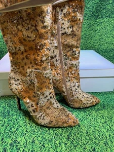 NEW-Cecelia New York Manny Leopard Sequin Boot-Women size 9M - Picture 1 of 17