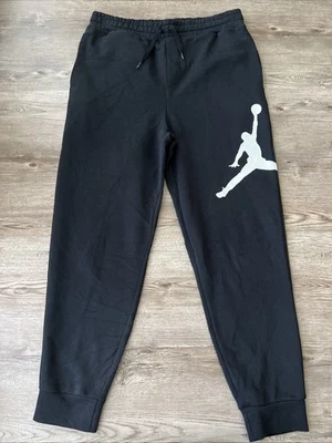 Nike Air Jordan Jumpman Fleece Joggers Mens Medium Black Standard Fit New - Image 1 of 4