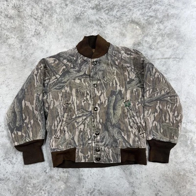 Vintage Mossy Oak Jacket boys Small Treestand Original Camo Hunting Made USA 90s - Image 1 of 4