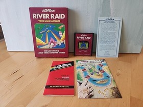 River Raid (Atari 2600 & 7800) Video Game Complete In Box CIB! Tested And In Pic