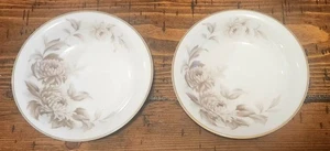 Cuencos de postre vintage Noritake Lasalle #5142 ×2 marrón floral con borde dorado 5 5/8"  - Imagen 1 de 3