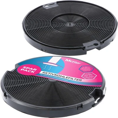 MCFILTER 2 Kohlefilter Ø15cm für Electrolux 9197059543 FK155 Arçelik Arctic Beko Blomberg