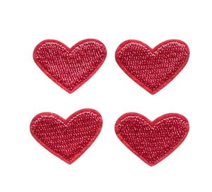 juego de 4 hierros en parche aplique sandía corazón 1 x 3/4 pulgadas - Imagen 1 de 5