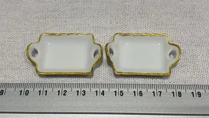 Puppenhaus Miniaturen 2 Tabletts Porzellan 1:12 - Bild 1 von 1