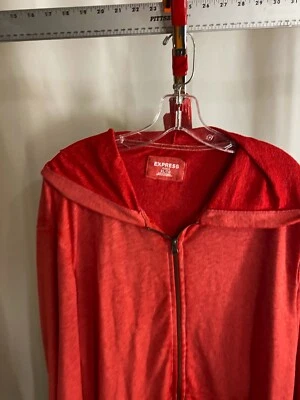 SUÉTER XL Suelto Express Naranja Cobre Vellón Cremallera  Foto 1 de 4