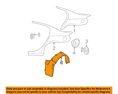 CHRYSLER OEM 00-05 Neon Quarter Panel Components-Wheelhouse Liner 5008070AC Foto 1 de 2