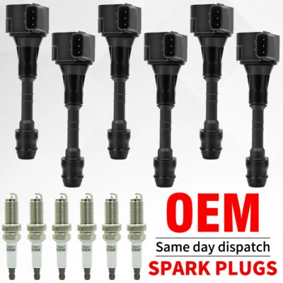6 Ignition Coil & Iridium Spark Plug For 05-11 Nissan Frontier Pathfinder Xterra - Image 1 of 4