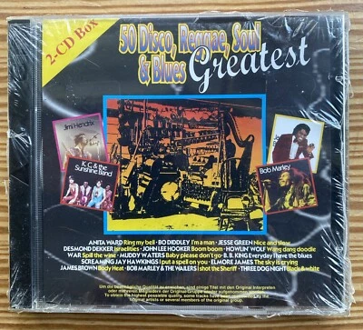 NEW Sealed 2 CD Set 50 Disco, Reggae, Soul & Blues Greatest - Image 1 of 4