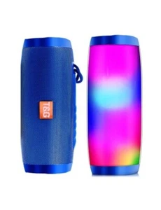 Blue TG-157 Portable Bluetooth Speaker- LED Light/Mic/FM/USB/TF Card - Picture 1 of 10