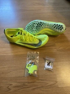 Nike Zoom Superfly Elite 2 Track Spikes Atomknit Volt Mens Size 9.5 & New Spikes - Picture 1 of 10