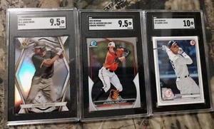 James Wood, Jackson Holiday, Aaron Judge Baseball Graded (4) Card Lot - Picture 1 of 4