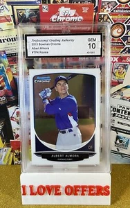 2013 BOWMAN CHROME ALBERT ALMORA ROOKIE #TP4 RARE PGA 10 GEM MINT C STORE READ - Picture 1 of 4