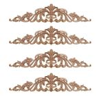 3X(4Pcs Wood Carving Decal Wood Carved Furniture Appliques Corner Onlay Applique