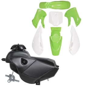 Plastic Fender kit + Fuel Tank for Kawasaki KLX110 KX65 DRZ PIT Bike 140cc 125cc - Picture 1 of 5