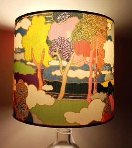 FREE POSTAGE!! Lamp shade liberty fabric 60s 70s vintage funky style, 20cm size - Picture 1 of 2