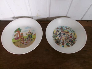 🐘Vintage 2 Assiette Ornamine Mickey Circus Walt Disney, Kiri le clown ORTF 🎪 - Picture 1 of 7