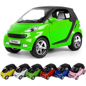 1:24 Smart ForTwo Model Car Diecast Toy Vehicle Light Sound Pull Back Kids Gifts - Picture 1 of 29