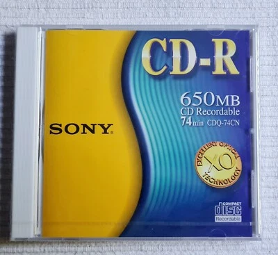 1 SONY CD-R 650MB 74min CDQ-74CN - CD Recordable Rohling - Neu & OVP Rarität  - Bild 1 von 2