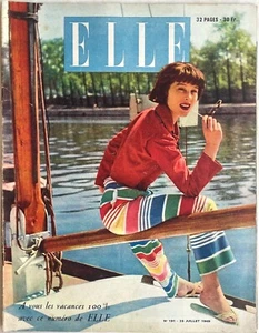 ELLE Magazine n° 191 du 25 Juillet 1949 ancienne revue de mode couture femme - Picture 1 of 5