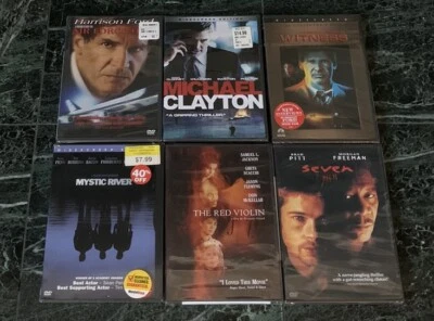 Suspense - DVD Lot of 6 NEW SEALED! Seven, Mystic River, Michael Clayton, etc - Image 1 of 3