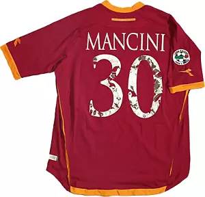 Maglia calcio Roma match worn MANCINI 2006 2007 Diadora Serie A XL Home - Foto 1 di 10