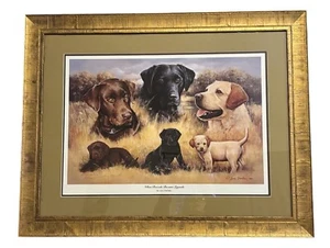 1994 Ducks Unlimited Framed Print "When Rascals Become Legends" Labs Dogs - Picture 1 of 5