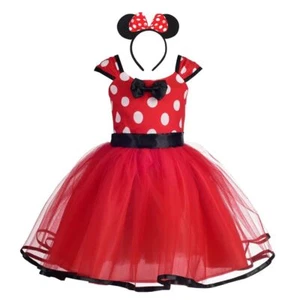 Baby Girl Polka Dots Fancy Dress Up Costume Birthday Party Tulle Dresses with... - Picture 1 of 7
