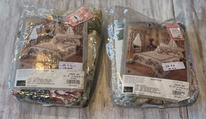 2 Vtg 90s Floral Quilted Pillow Shams Standard Arley SHEFFIELD Pair Cottage NEW - Picture 1 of 14