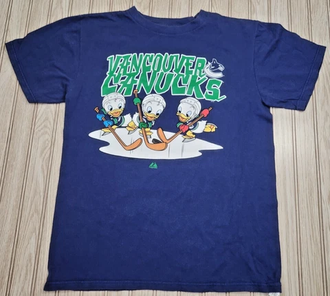 vtg Vancouver Canucks Heuy Dewey Louie Walt Disney Shirt NHL Hockey Adult S Cover