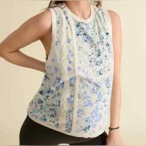 NWOT Free People Movement x Hatch Love Printed Maternity Tank Size Small - Picture 1 of 5