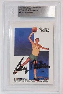 2014 Leaf Best Of Basketball GEORGE MIKAN 1992 Courtside Flasback Auto BGS BAS  - Picture 1 of 2