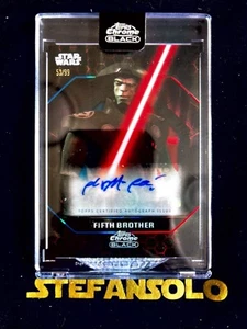 Star Wars Topps 2024 cromo negro automático/99 anuncios-pa quinto hermano - Imagen 1 de 2