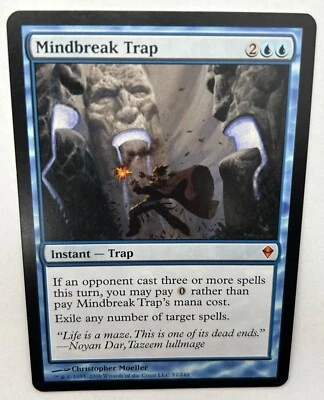 1x Mindbreak Trap - SLIGHTLY PLAYED - ZENDIKAR BLUE INSTANT TRAP CARD EXCELLENT - Image 1 of 2
