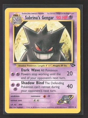 Pokemon 2000 Gym Challenge Sabrina's Gengar #29/132 - Image 1 of 2