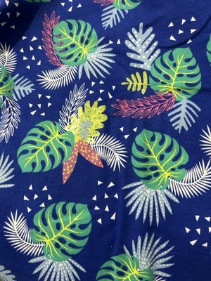 Super Snuggle Flannel Fabric Plant Leaves Monstera JoAnn 2 Yds - Image 1 of 4