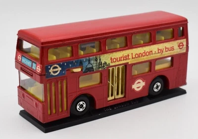 Matchbox Lesney Super Kings K15 The Londoner Bus tourism London red England Base - Immagine 1 di 4