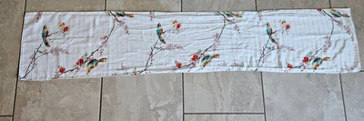 Lenox Chirp Bird Floral Long Table Runner 68" x 14" Cotton/Polyester - Image 1 of 4