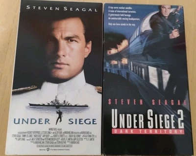 LOT OF 2 RARE STEVEN SEAGAL VHS  UNDER SIEGE & UNDER SIEGE 2 DARK TERRITORY - Image 1 of 3