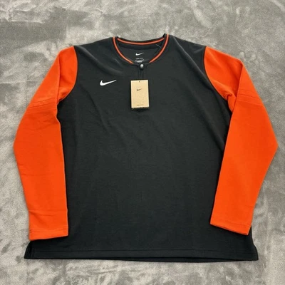 Nike футбол 1/4 молнии пуловер верхний женщин XL FJ9572-013 оранжевый черный LS тренеров - Изображение 1 из 4