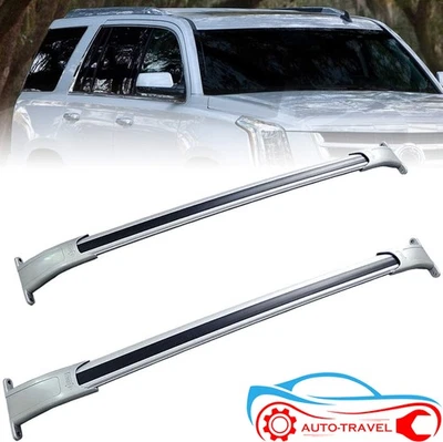 Baca de techo plateada 2015-2020 para GMC Yukon XL Chevy Tahoe Suburban Escalade ESV Foto 1 de 4