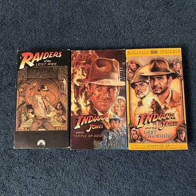 Indiana Jones Original Trilogy VHS 3-Tape Set - Image 1 of 4