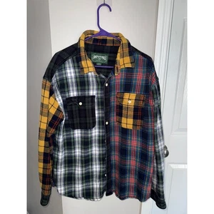 Vintage American Eagle kariertes Flanellhemd mit Knopfleiste Langarm mehrfarbig für Herren - Bild 1 von 2