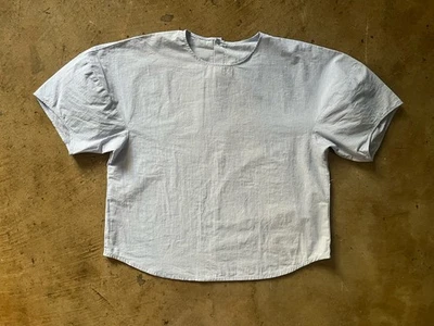 Женщин MUJI 100% хлопок большого размера укороченный блузка верх, синий, размер S, Бесплатная доставка - Изображение 1 из 4