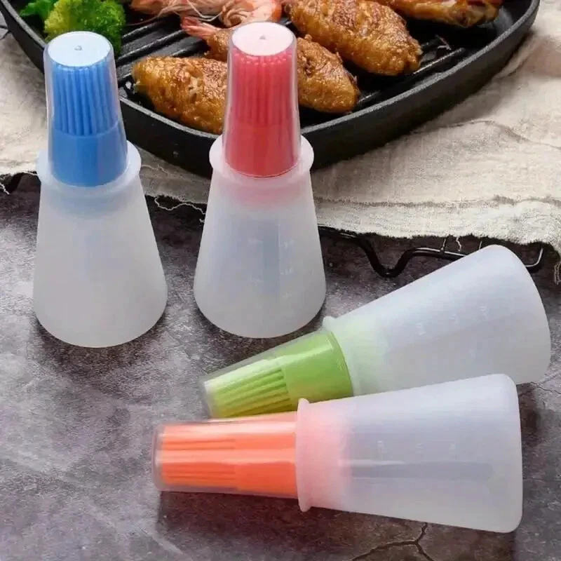 Silicone Oil Bottle Brush with Oil Bottle , For Baking , Cooking and BBQ - Image 1 of 4