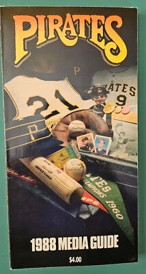 1988 Pittsburgh Pirates Media Guide - Bonds, Bonilla, Van Slyke - Image 1 of 2