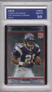 ADRIAN PETERSON ROOKIE CARD 2007 Bowman Chrome $$ RC Viking Football GEM MINT 10 - Picture 1 of 1