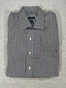 Club Room Shirt Adult 16-32/33 Red Plaid Button Up Long Sleeve Slim Fit Mens - Bild 1 von 6