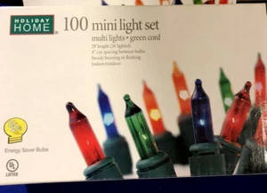 100 Multi Color Mini Christmas Lights 4" SPACING RED GREEN ORANGE BLUE BRAND NEW - Picture 1 of 1